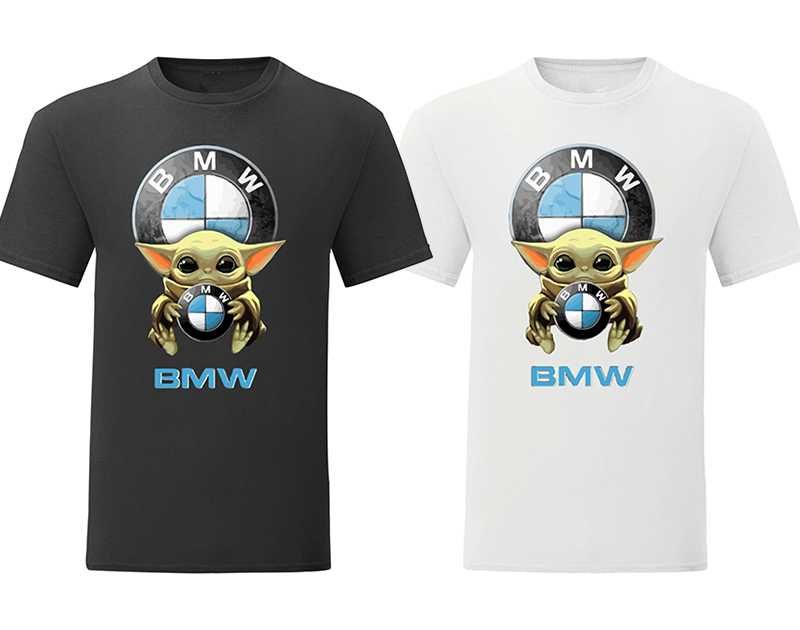 Мъжка и дамска тениска Baby Yoda Hug BMW Mercedes Subaru Pоrsche и др