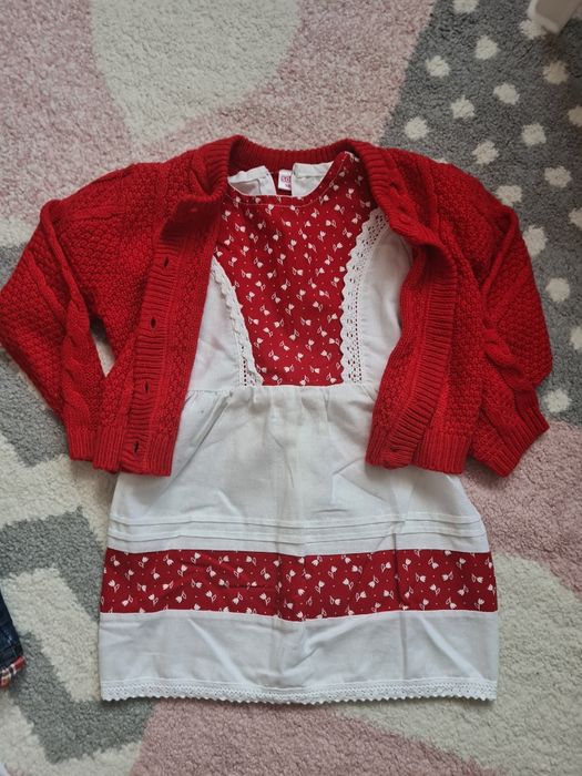 Set rochita din in și bolero 3 ani, 98 cm