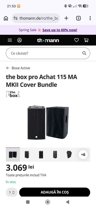 Boxe profesionale The Box Pro Achat 115 MA MKII