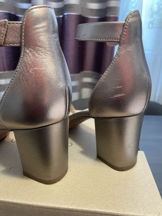 Sandale piele naturala argintie Clarks