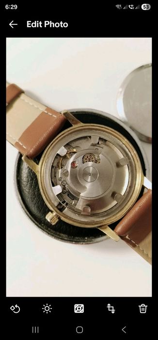 Ceas automatic placat cu aur Swiss made marca Gama. Mecanism ETA2472.