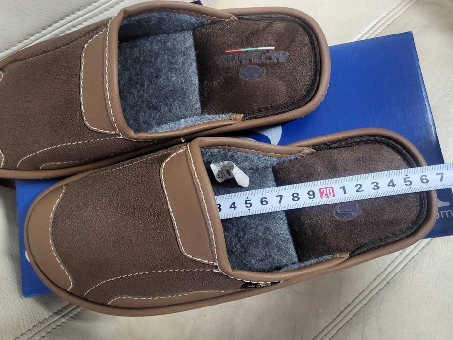 Нови мъжки пантофи - кафе