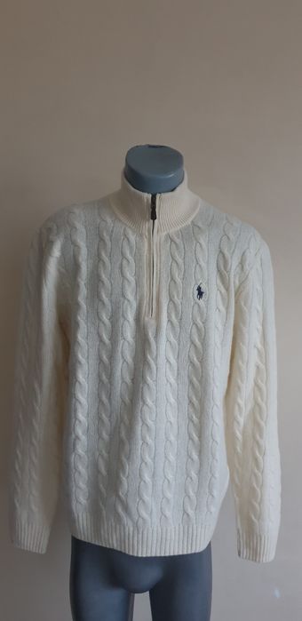 POLO Ralph Lauren Cable Wool / Cashmere Half Zip  M / L НОВО! ОРИГИНАЛ