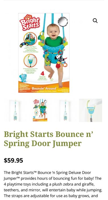 Door jumper - Leagan de usa, Ajustabil, 10 kg, 6 luni+