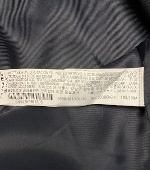 Sacou Zara barbati negru masura 50