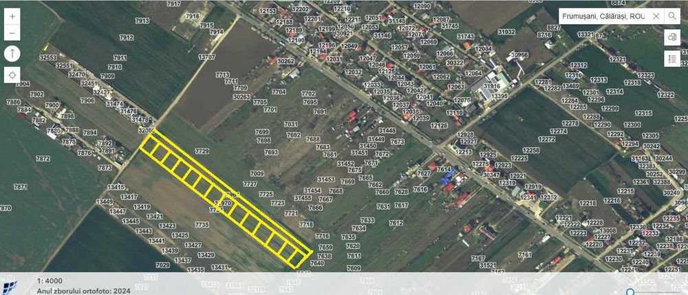 Frumusani Teren 300 mp-Strada populata