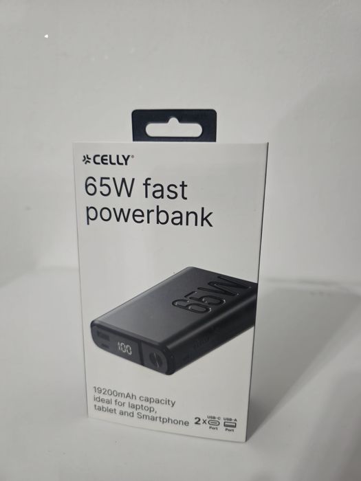 Baterie externa 20.000mAh 65W 1xUSB-A 2xUSB-C