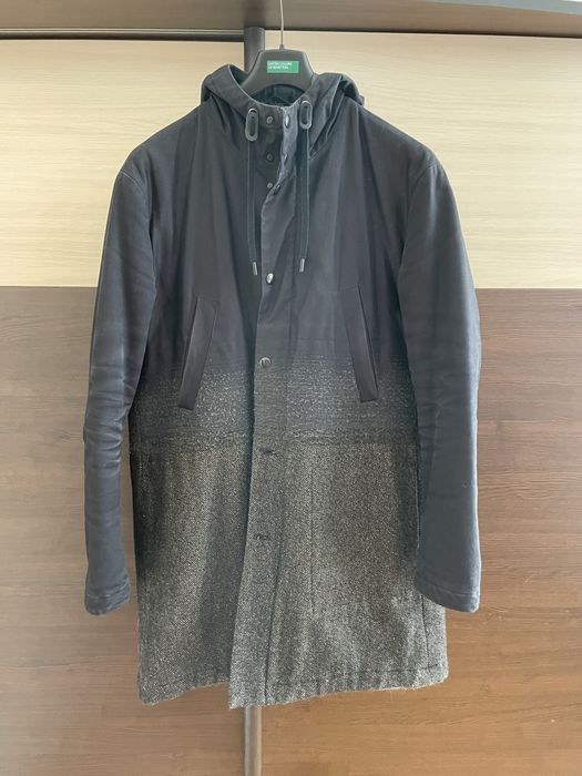 Зимно Палто с Качулка от две материи(памук и вълна) - рр 48(ит) М-Л