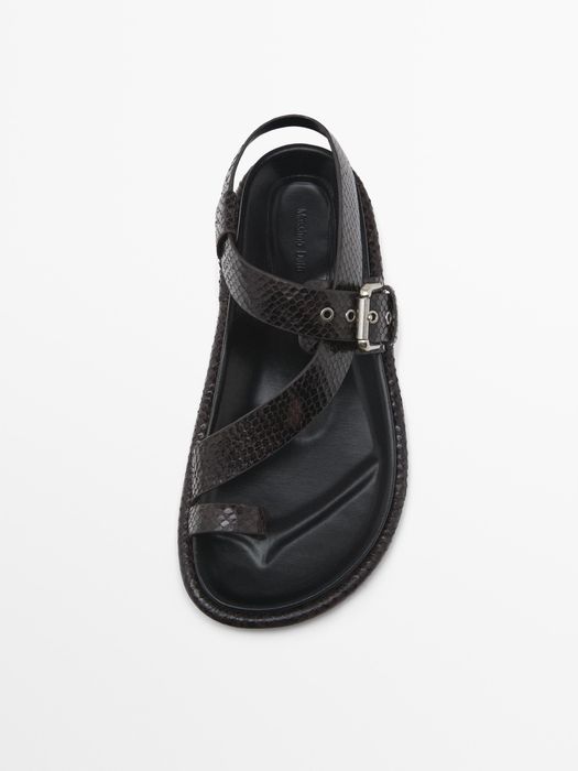 Sandale din piele Massimo Dutti