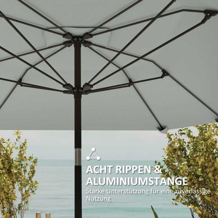 Чадър за тераса Outsunny 2,3 м без основа, регулируем с манивела