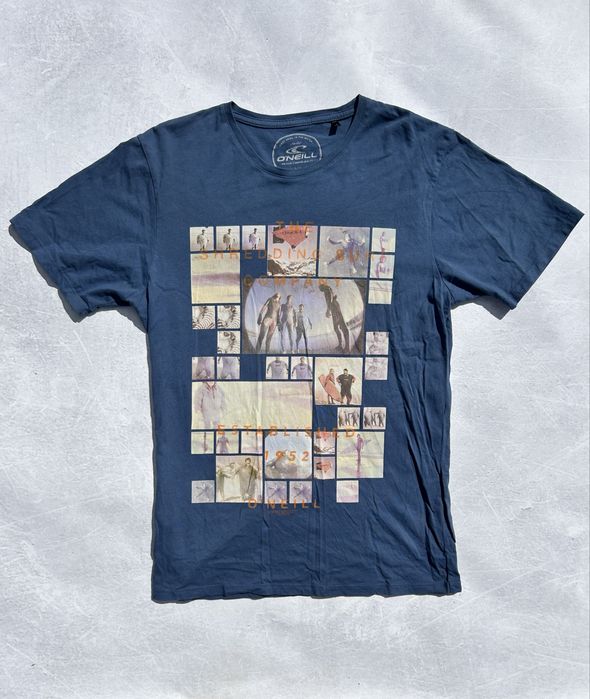 Tricou O'Neill albastru print mare surfboard marimea L