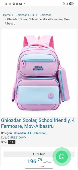 Ghiozdan schoool friendly