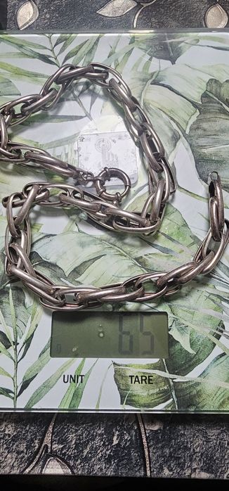 Сребърен ланец с гривна