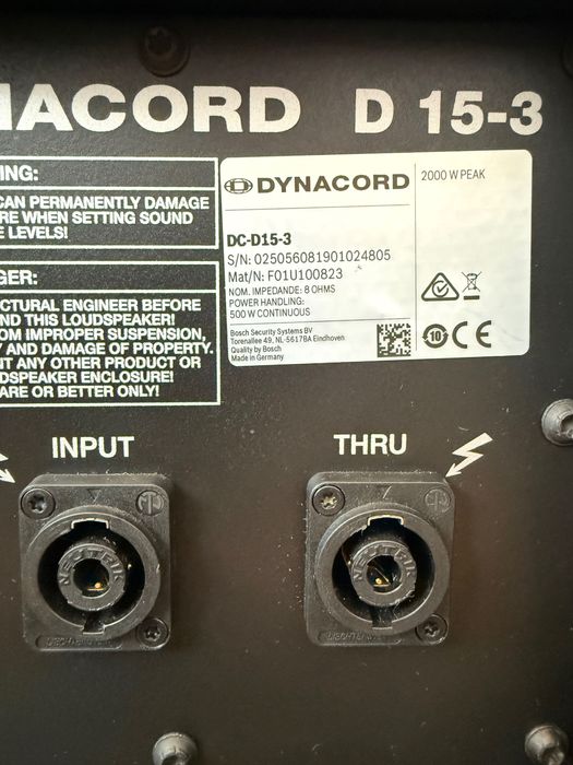 Vand boxe Dynacord D 15-3