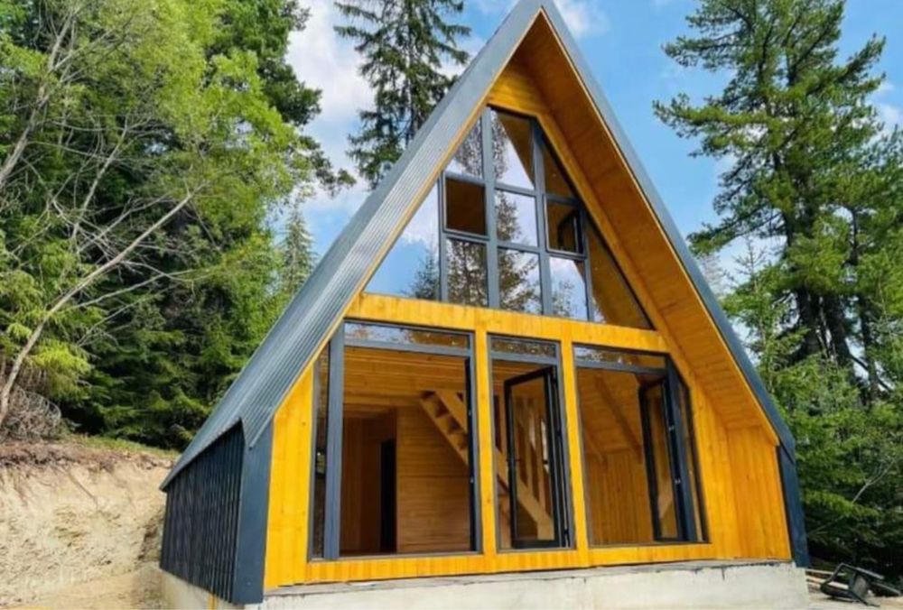 Cabane tip A , case pe structura metalica , garaje si foisoare
