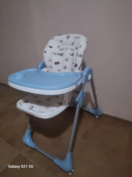 Стульчик для кормления  голубой