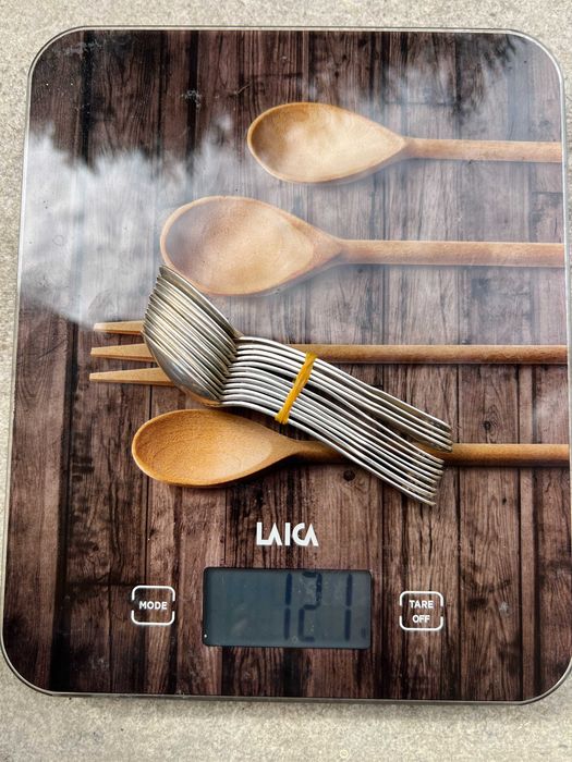 Set 12 lingurițe moka / cafea argint masiv 950 Franța (Minerva) – cca. 120g