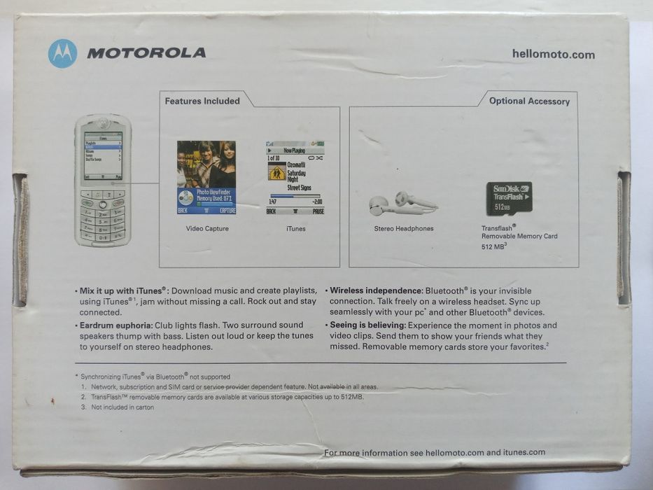 Кнопочный телефон Motorola ROKR E1