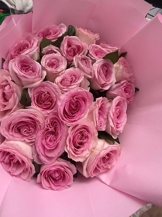 Розовые цветы 25шт