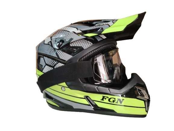 Каска Крос Мотор/Скутер/Бъги/Вело/АТВ с очила