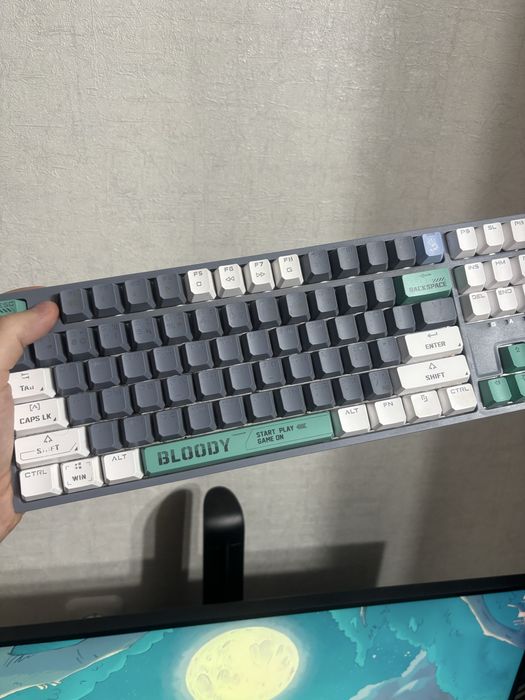 Клавиатура Bloody S87 ASH серый