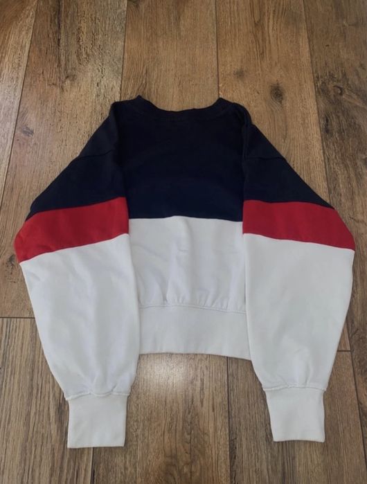 H&M hanorac rosu, alb, albastru