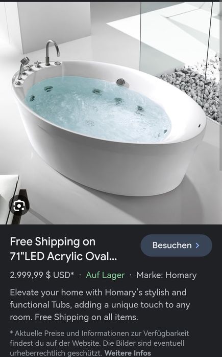 Vând cada Jacuzzi freestanding