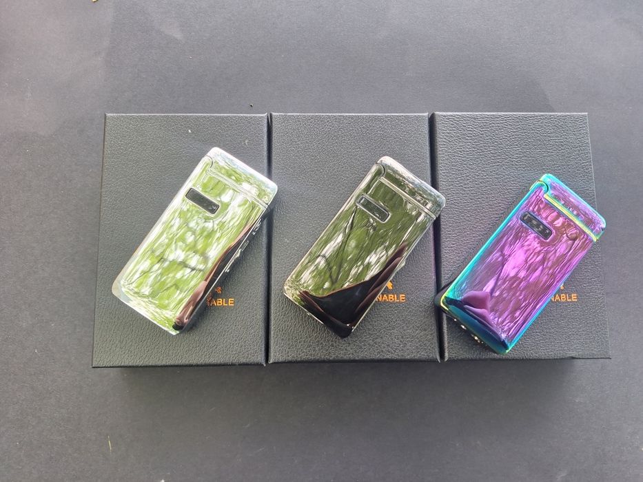 Луксозна запалка с двоен пламък-тип джет и волтова дъга