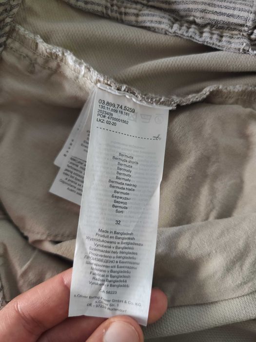 Pantaloni scurti Chino s'Oliver, bej, w32