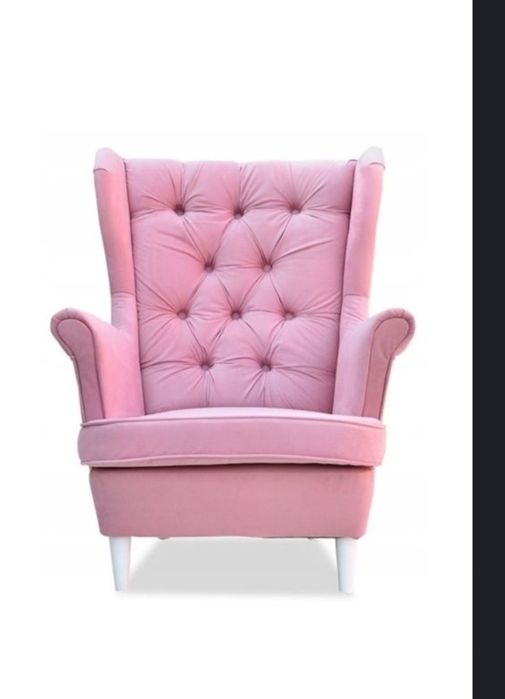 Fotoliu din catifea Extensibil Pentru Sufragerie Roz bombon 104x84x92