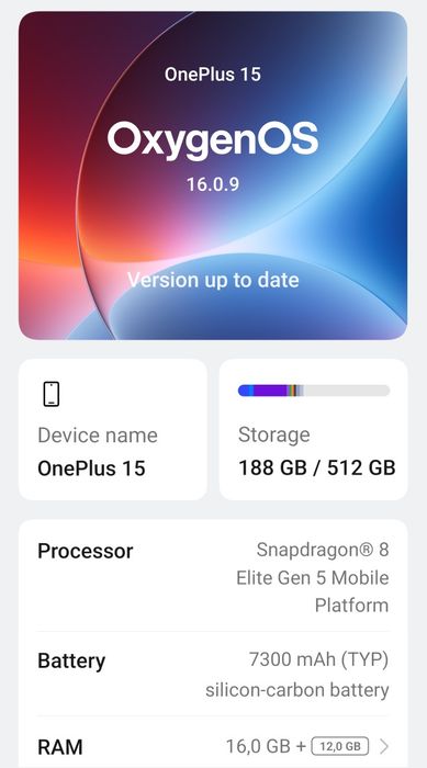 OnePlus 15 smartphone
