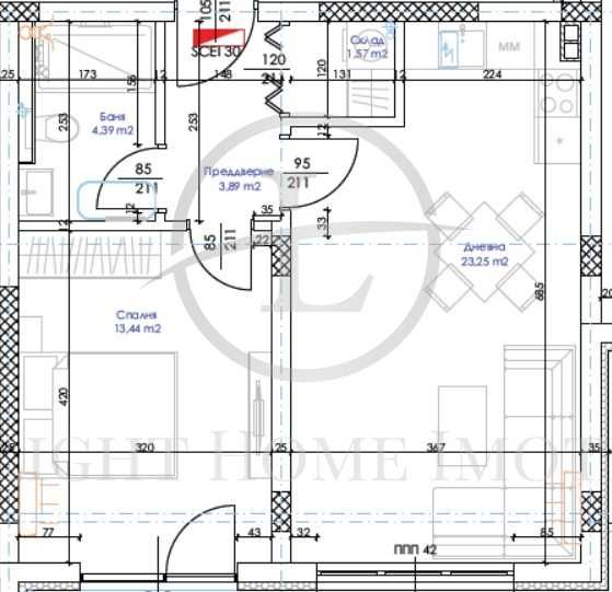 Реф. 3627 Двустаен с Двор Луксозна сграда / Марково