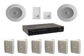 Потолочные подвесные навесные всепогодные колонки усилители