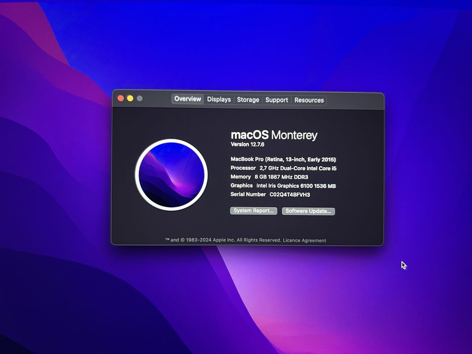 MacBook Pro 13” Retina A1502 stare excelentă