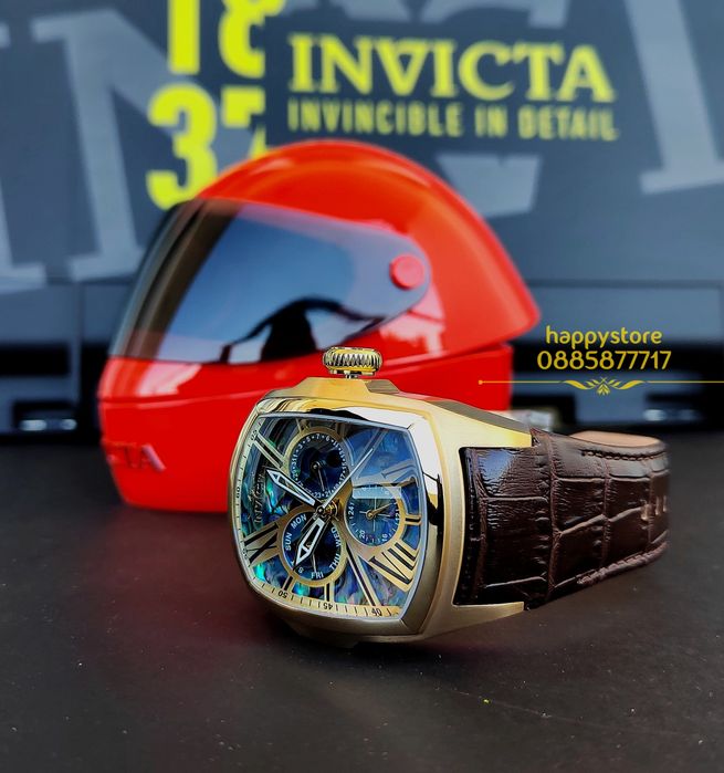 INVICTA Lupah Mother of pearl Gold 48 mm, Инвикта нов мъжки часовник