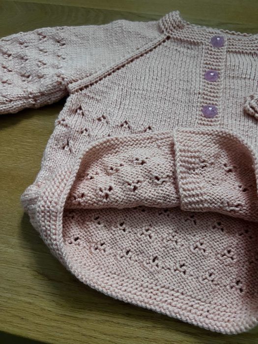 Pulover/Cardigan handmade fetiță 3-4 ani  / jacket roz pastel