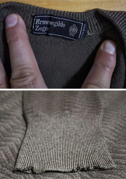 Pulover de lux Ermenegildo Zegna, V-Neck, Lână, Bărbați - L