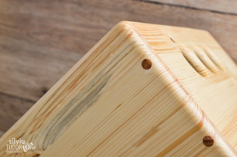 Ladita de VINILURI HANDMADE discuri pickup depozitare LP lemn VINIL