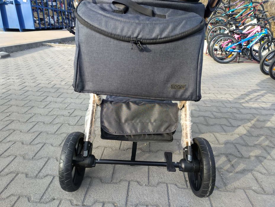 MONI Комбинирана детска количка 2 в 1 POLLY черен