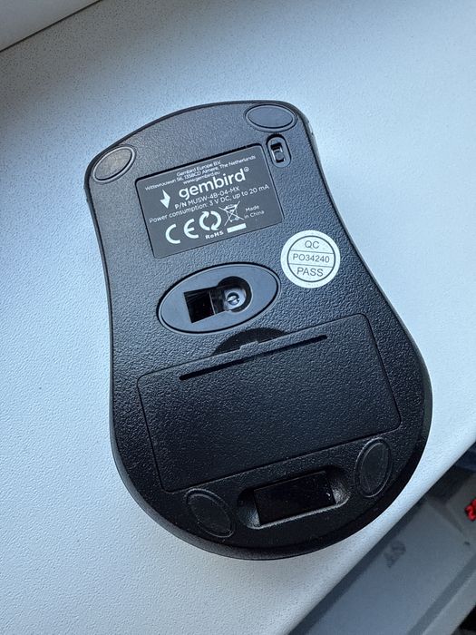 Безжична мишка Gembird MUSW-4B-04-BG, 1600 dpi, Черен/Сив