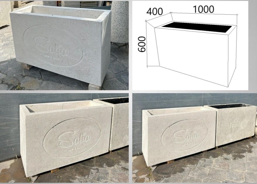 "Гул тувак Beton tuvak – zamonaviy va mustahkam guldon (Restaran/ofis/