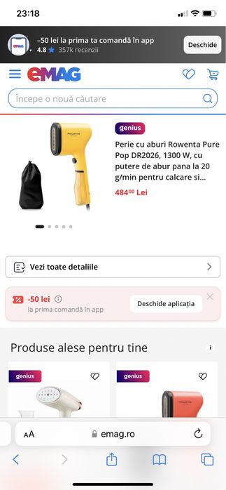 Rowenta Aparat de calcat vertical Rowenta DR2024 Pure Pop