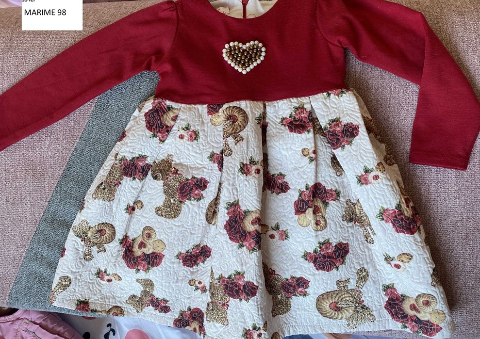 Rochie marime 92-98 copii fete ocazie craciun eleganta zara catifea