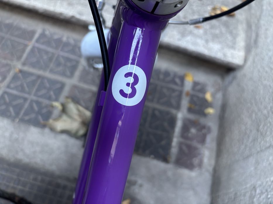 Bicicleta copii WOOM 3, mov, stare buna