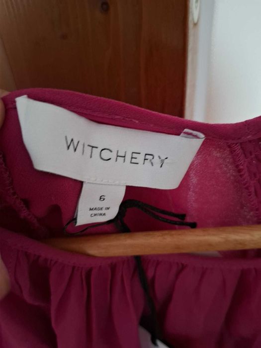 Bluza dama noua, cu eticheta, de vara, din 100% vascoza, culoare fucsia, brand Witchery