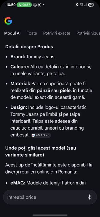 Teniși Tommy Jeans Siren Flatform – Alb/Roz – Mărimea 36