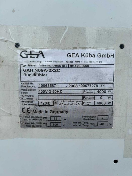 Vand Condensator GEA 4000W