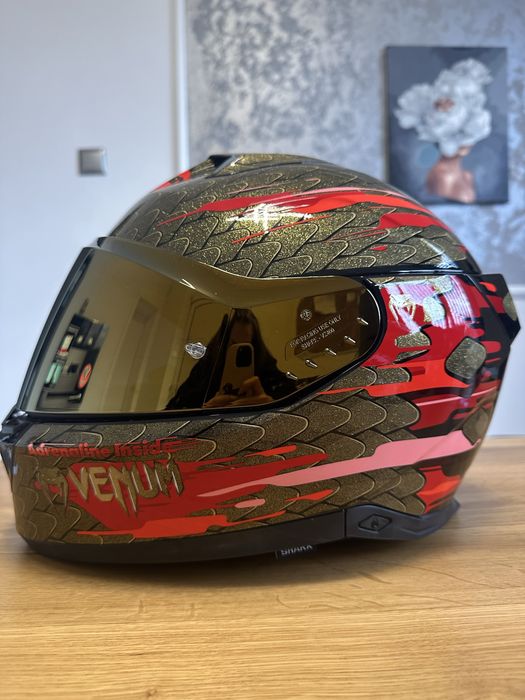 Каска Shark Skeal i3 Jet Ven Black Red Gold