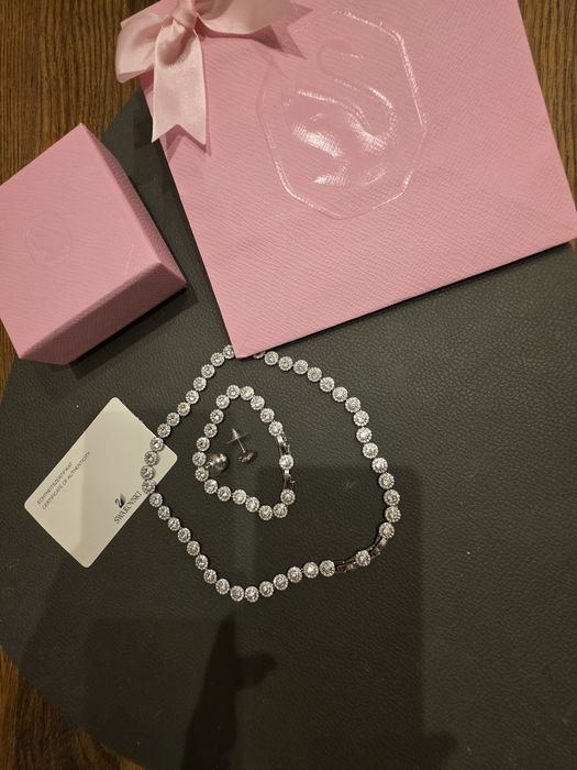 Set Swarovski argintiu