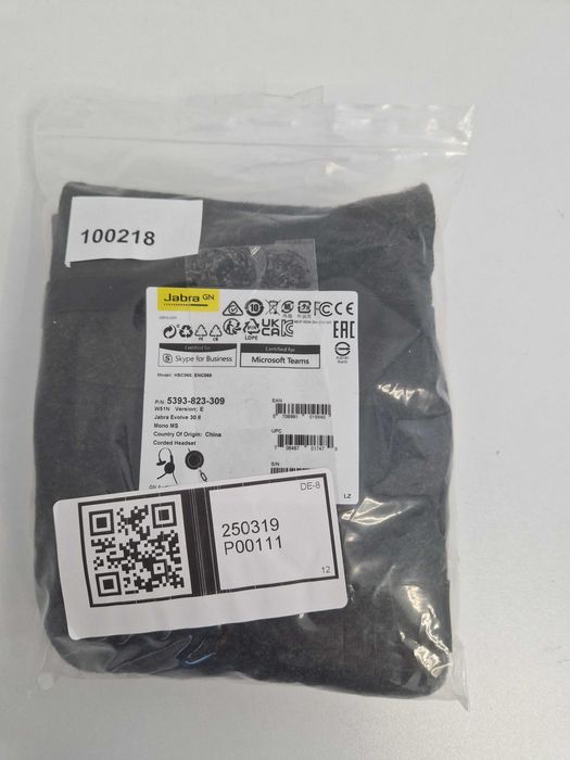 Слушалки с микрофон, Jabra Evolve 30 II HS,Черни